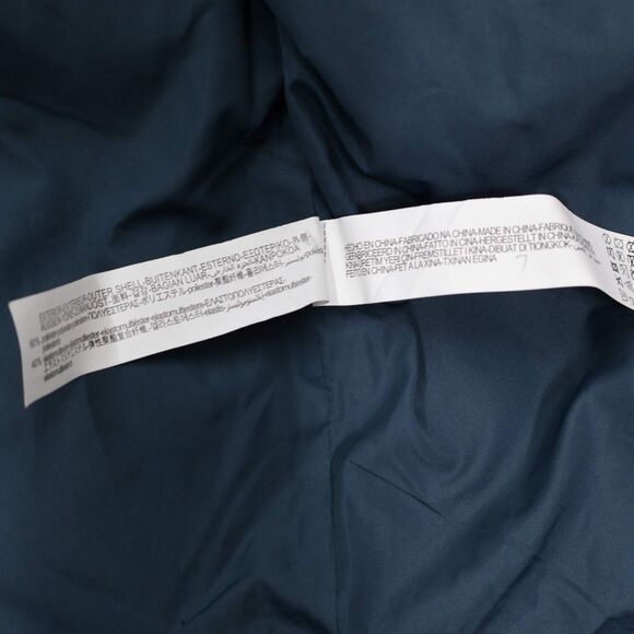 Zara Mens Puffer Bomber Jacket XL Blue Sherpa Lined Collar Full Zip Coat - Picture 15 of 16